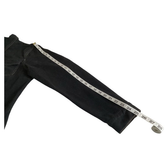 Coldwater Creek Black Button Up Long Sleeves Pockets Stretch Denim Jacket Size M - Picture 6 of 14